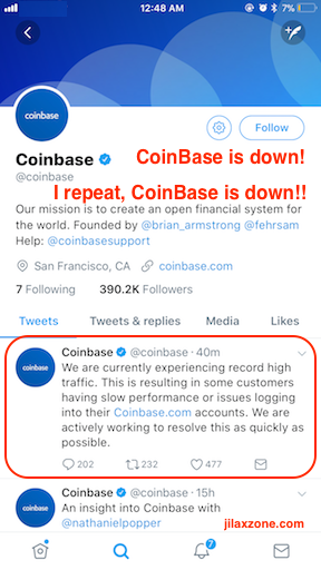 coinbase unable to trade