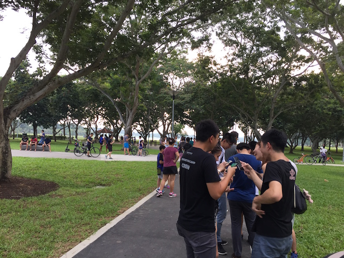 Pokemon Go jilaxzone.com Pokemon craze in Singapore Bedok Reservoir Sun Down