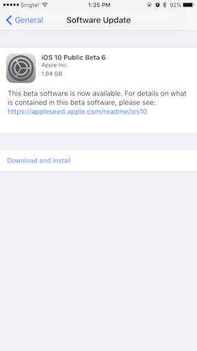 iOS 10 public beta 6 jilaxzone.com download and install iOS 10 Public Beta 6