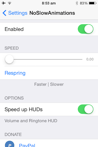 Speed Up Old iPhone Tweak jilaxzone.com Jailbreak Tweak NoSlowAnimations