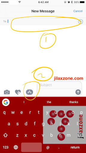 Download and Use iMessage Sticker jilaxzone.com select contact and open app store