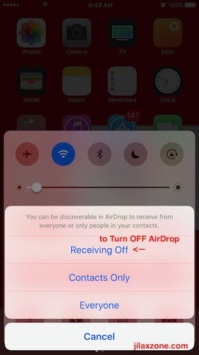 Apple AirDrop jilaxzone.com AirDrop Receiving Mode
