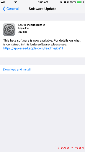 iOS 11 Public Beta 2 download jilaxzone.com