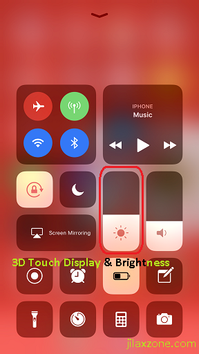 iOS 11 Adjust screen brightness & enable Night Shift Mode from Control Center