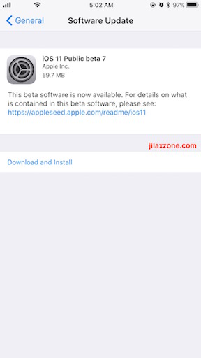 iOS 11 Public Beta 7 jilaxzone.com download and install