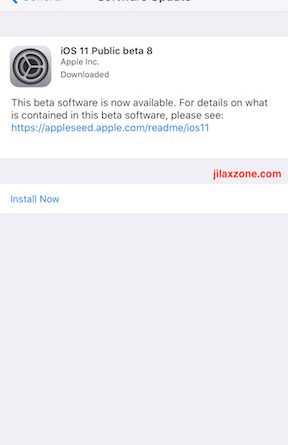 iOS 11 Public Beta 8 jilaxzone.com available for download