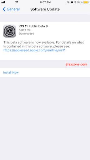 iOS 11 Public Beta 9 download jilaxzone.com
