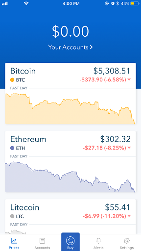 Coinbase app jilaxzone.com bitcoin Prices Menu