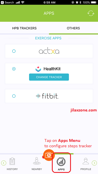 HPB Healthy 365 app jilaxzone.com configure steps tracker
