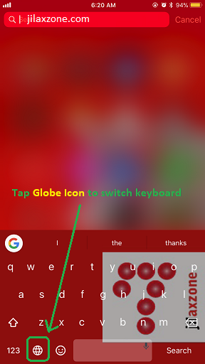 iOS 11 new emoji jilaxzone.com Globe icon to switch keyboard