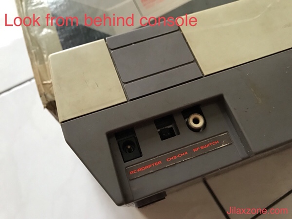 Nintendo NES Jilaxzone.com console behind view