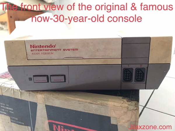 Nintendo NES Jilaxzone.com front look of NES console