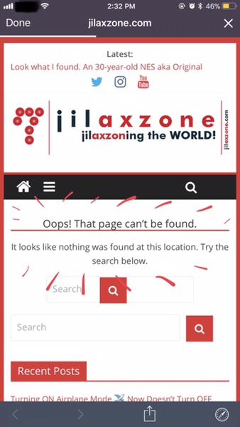 Twitter t.co redirect to 404 page Jilaxzone.com
