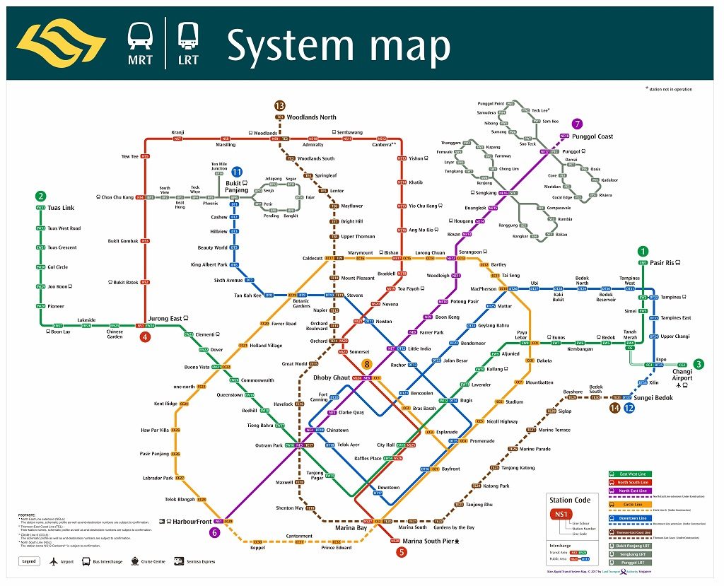 Alternative Ways to Changi Airport jilaxzone.com Singapore MRT Map Nov 2017