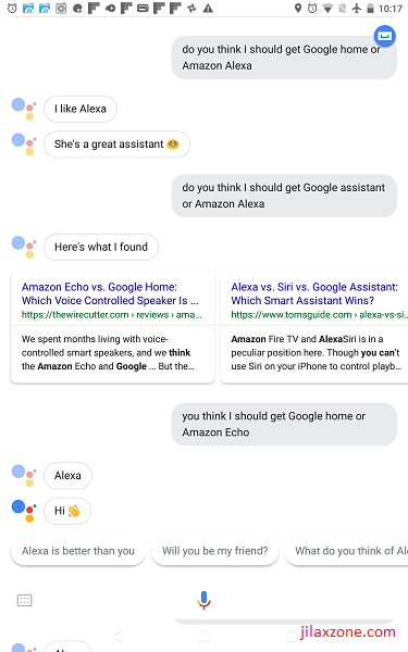 DIY Smart Speaker jilaxzone.com Google Assistant responding to Amazon Alexa
