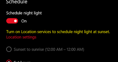 Windows 10 Night Light jilaxzone.com Customize Night Light Settings