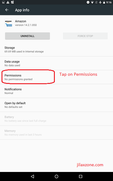 Android Secure Your Data and Privacy jilaxzone.com Tap on App Permissions
