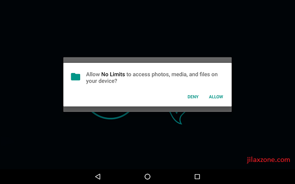 Android Secure Your Data and Privacy jilaxzone.com asking permissions