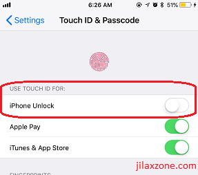 iOS iPhone Security jilaxzone.com turn off Touch ID Face ID for iPhone unlock
