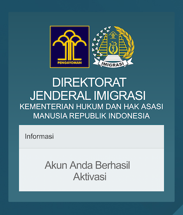 Aplikasi Antrian Paspor Online jilaxzone.com Aktivasi Berhasil