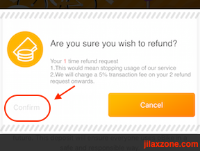 oBike app confirm refund jilaxzone.com