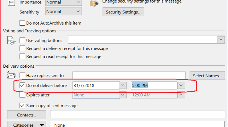 Microsoft Outlook Do Not deliver before feature jilaxzone.com