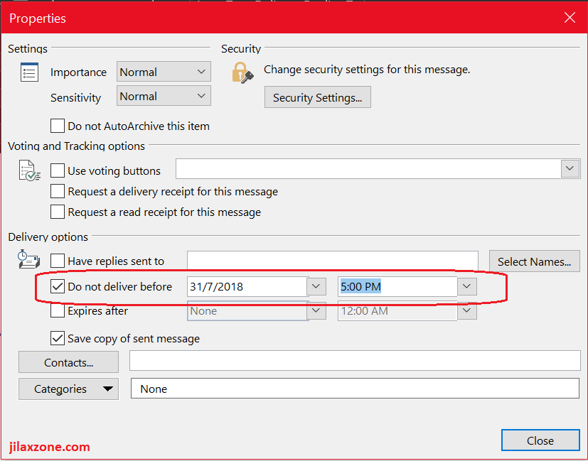 Microsoft Outlook Do Not deliver before feature jilaxzone.com