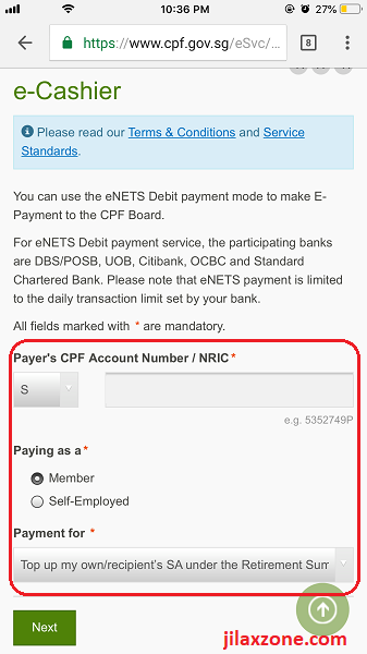 4 CPF cash top-up jilaxzone.com pay using ecashier