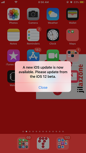 Apple iOS 12 final version pop-up jilaxzone.com