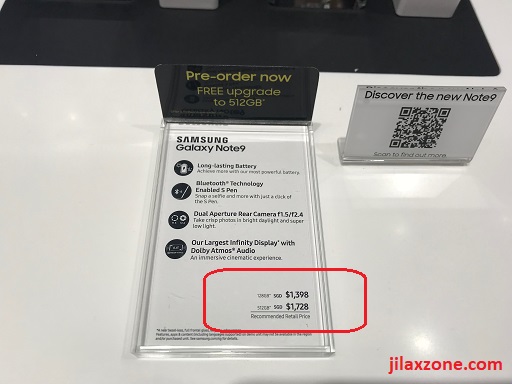 Samsung Galaxy Note 9 free upgrade to 512GB jilaxzone.com