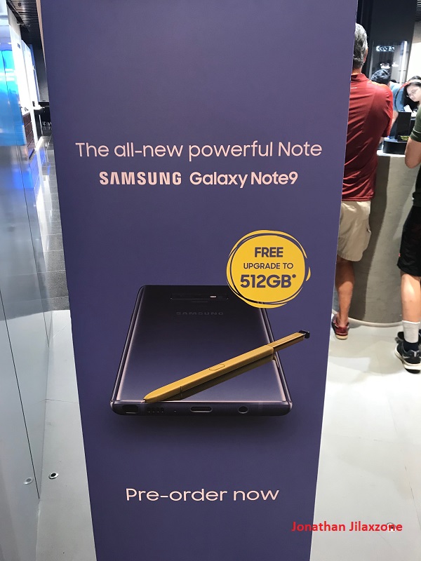 Samsung Galaxy Note 9 preorder promotion free upgrade to 512GB jilaxzone.com