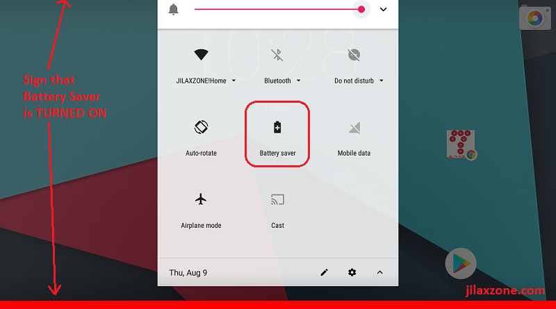 android battery saver from notication center jilaxzone.com
