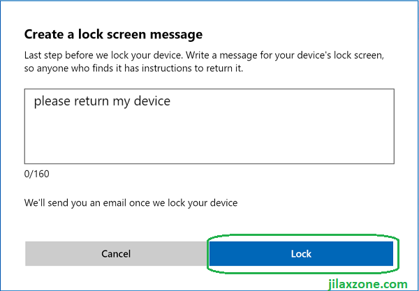 windows find my device lock screen message jilaxzone.com