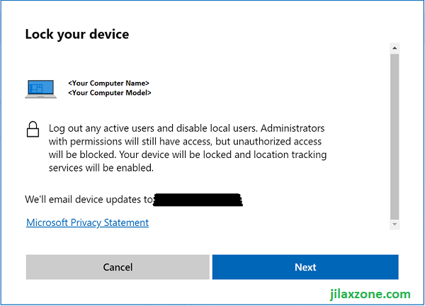 windows find my device lock your device jilaxzone.com