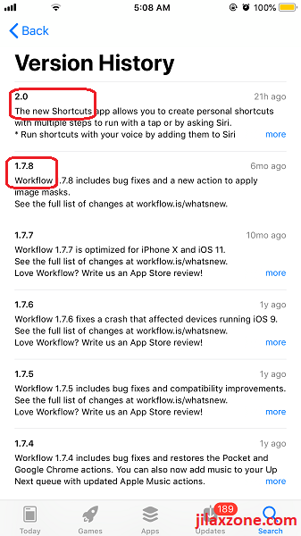 Siri Shortcuts is workflow app jilaxzone.com