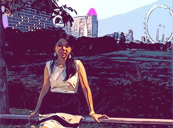 iOS 12 Comic Camera Filter jilaxzone.com A girl with Ferris Wheel