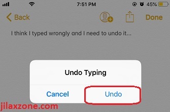 iphone how to undo typing jilaxzone