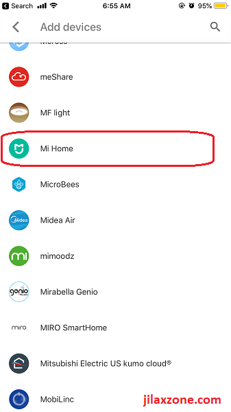 Connect Google Home to Xiaomi Mi Home add Mi Home jilaxzone.com