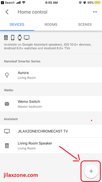 Connect Google Home to Xiaomi Mi Home add device jilaxzone.com