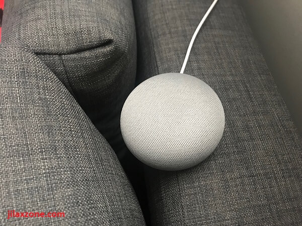 Google Home suits perfectly with my couch jilaxzone.com