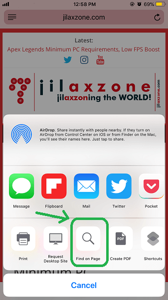 Search on Safari ios tips jilaxzone.com