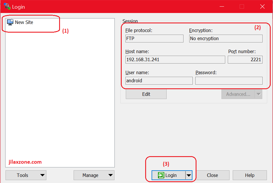 Setup WinSCP for file transfer jilaxzone.com