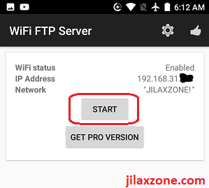 WiFi FTP Server app for Android jilaxzone.com