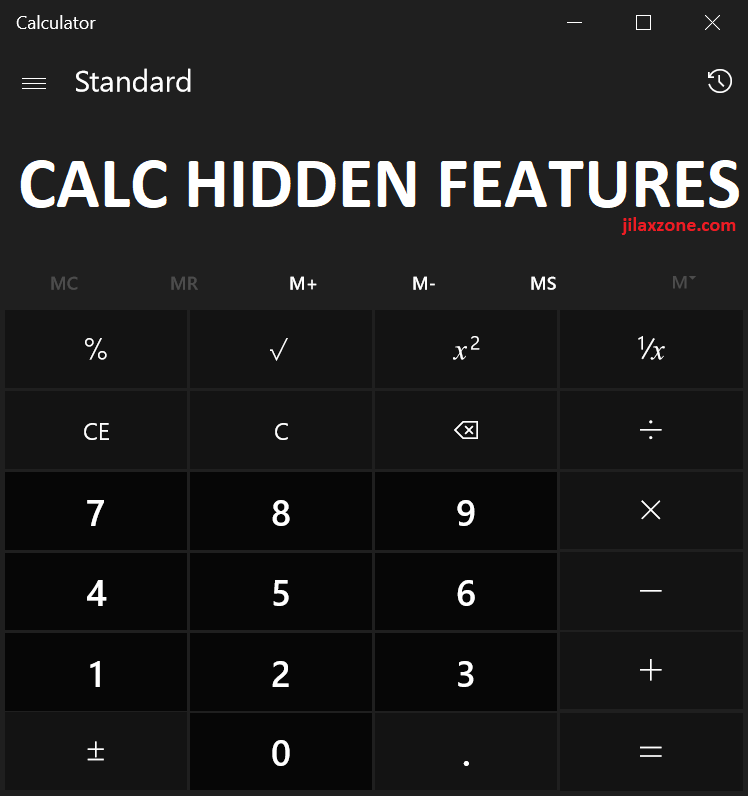Win 10 calculator hidden features jilaxzone.com