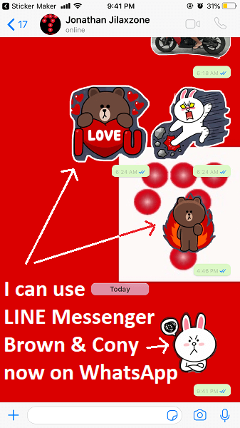 export LINE messenger stickers to whatsapp jilaxzone.com