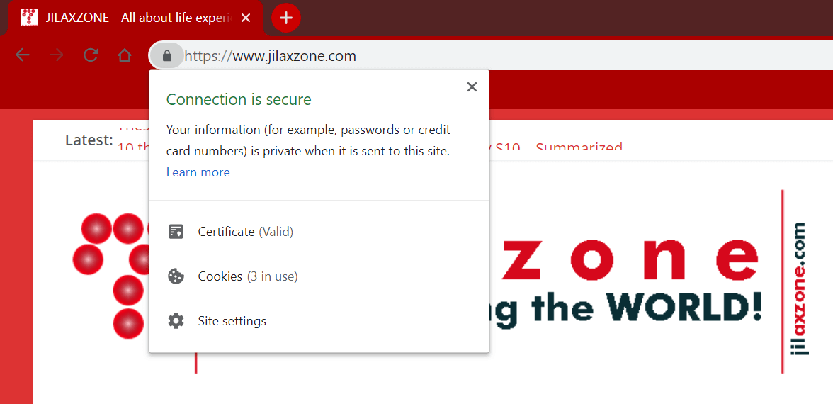 get https ssl on website jilaxzone.com