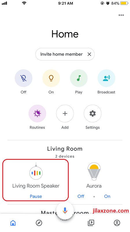 Google Home jilaxzone.com smart speaker setting