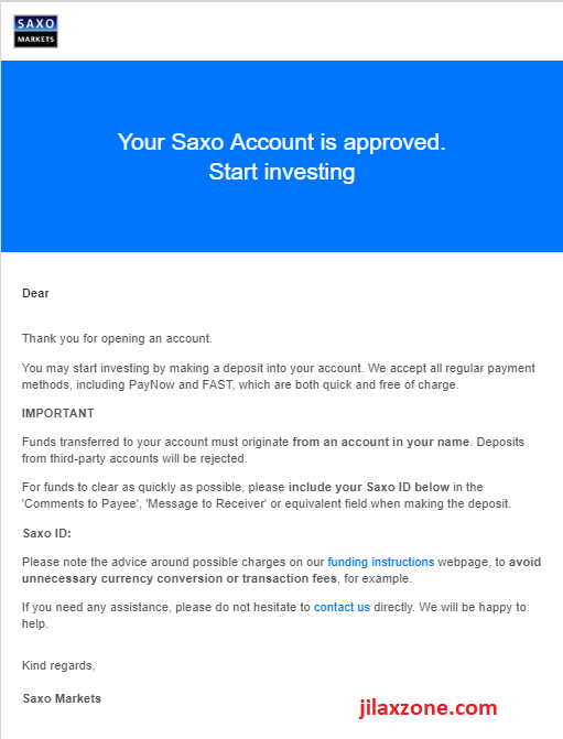 saxo jilaxzone.com 20 accounts approved