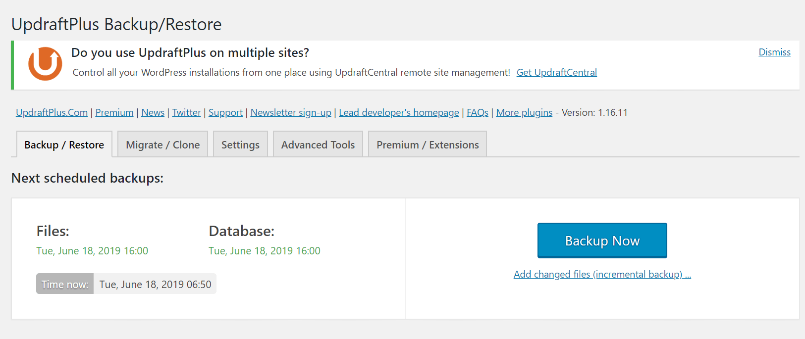 wordpress jilaxzone.com updraftplus backup now