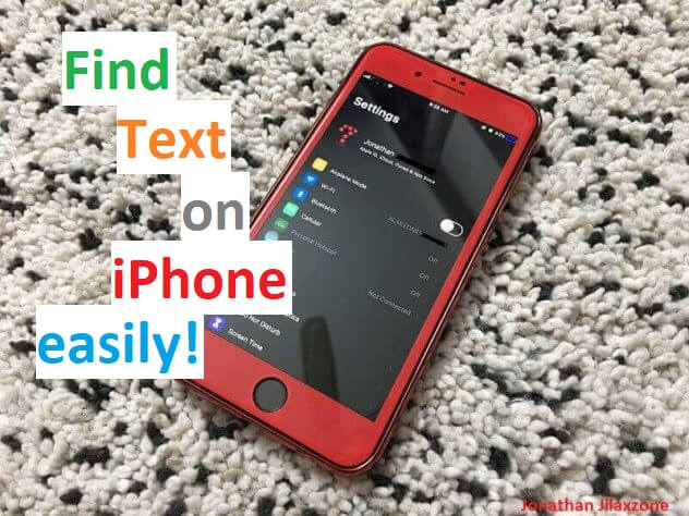 find text on iphone find on page jilaxzone.com